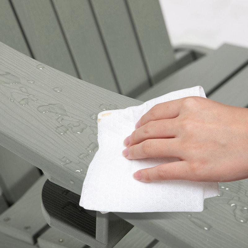 Chaise Adirondack en plastique Hackneyville, Gris clair