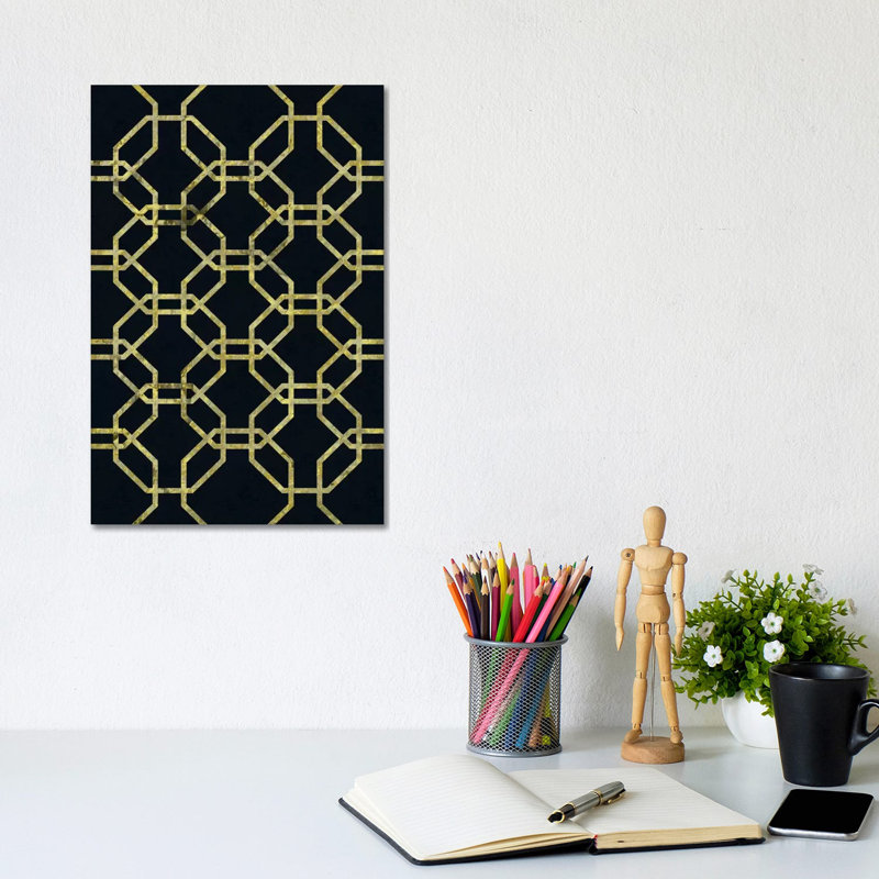 Geometric Dialogue by 5by5collective - Wrapped Canvas Print, 20.32 cm H x 30.48 cm W