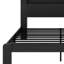Structure de lit plateforme avec tête de lit à DEL avec rangement et 2 USB, grand rangement sous le lit-1503563355-1503563353