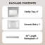 Évier de comptoir rectangulaire encastré en céramique de 24 po x l 22 po avec comptoir en pierre reconstituée, comptoir et comptoir, 4 trous préinstallés Dosseret H