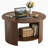 31.5" Solid Wood Fluted Round Drum Coffee Table with Open Storage, Modern Farmhouse Table for Small Living Rooms-304536492