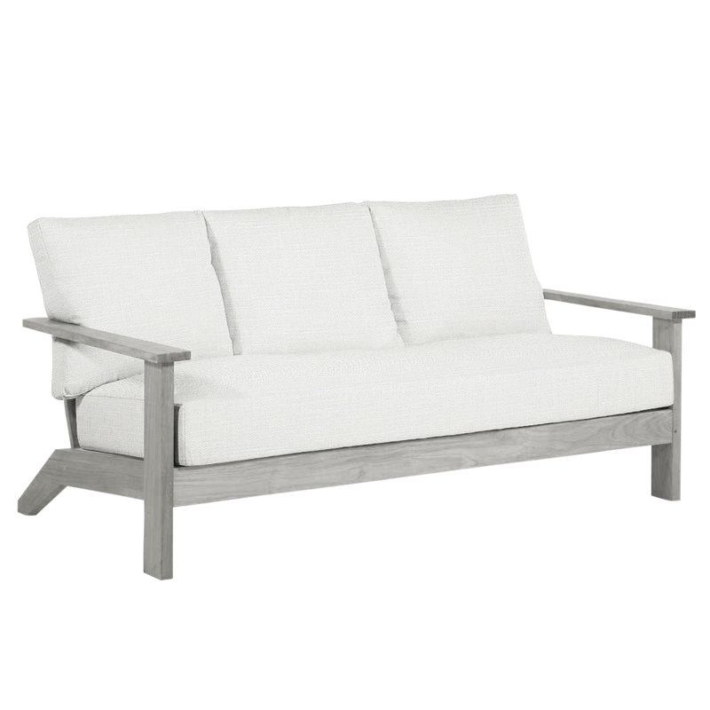 Canapé Ashland en teck - Huître, Ashland #27 finition teck huître, Welt, Chambray Rollo