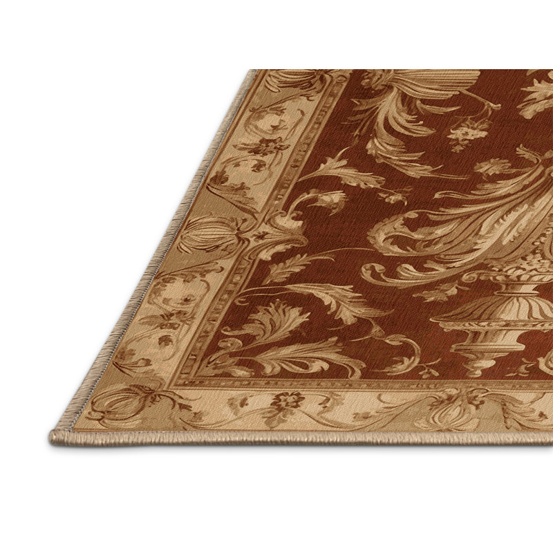 Tapis brun français lavable à la machine, Tapis de couloir 2 pi x 5 pi