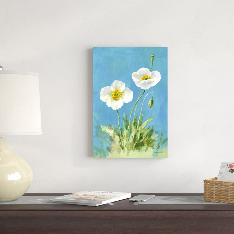 Coquelicots blancs I No Butterfly, H 18 po x l 12 po