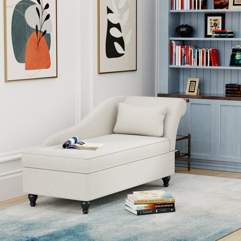 Chaise longue Minerva, Mélange de lin beige