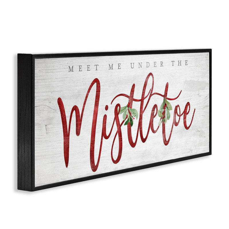 «Meet Me Under Mistletoe», estampe numérique, conception de Mollie B., H 10 po x l 24 po, Giclée encadrée noir minuit