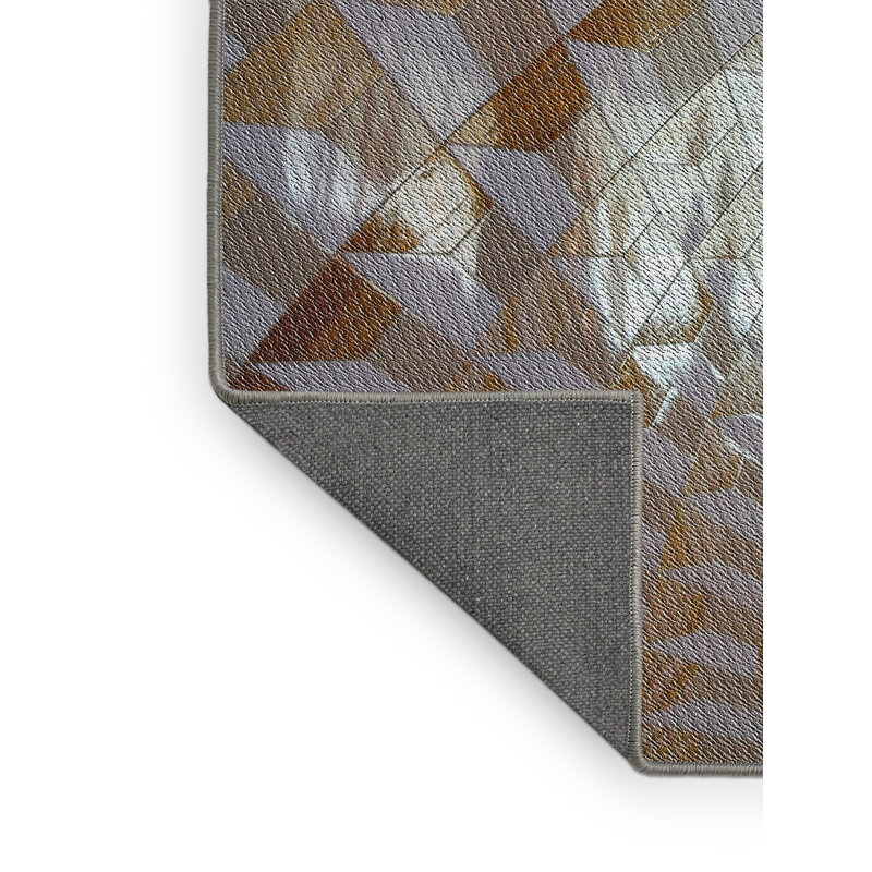 Tapis brun/gris clair à tisser électrique, Rectangle 6 pi x 9 pi