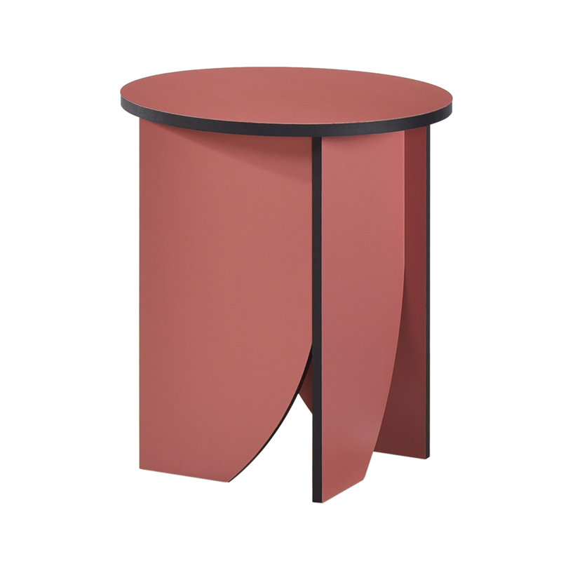 Table de bout Modern Modern - Table d'appoint en bois pour le salon, la chambre à coucher ou le bureau, table de chevet compacte pour petits espaces - Rouge