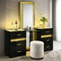 Ensemble de meuble-lavabo à 6 tiroirs avec tabouret et miroir Brigette