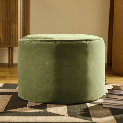 Milano 55Cm Wide Velvet Round Pouffe Ottoman