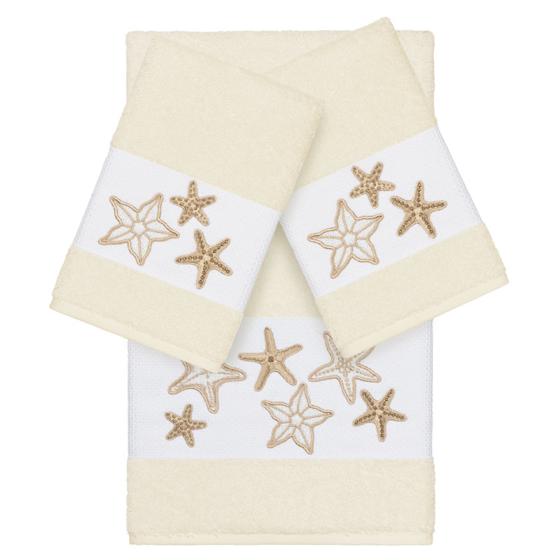 Ensemble de serviettes 3 pièces Lydia, Crème, Ensemble de serviettes 3 pièces (serviette de bai