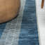 Tapis bleu / crème à rayures géométriques Ventress-88570956