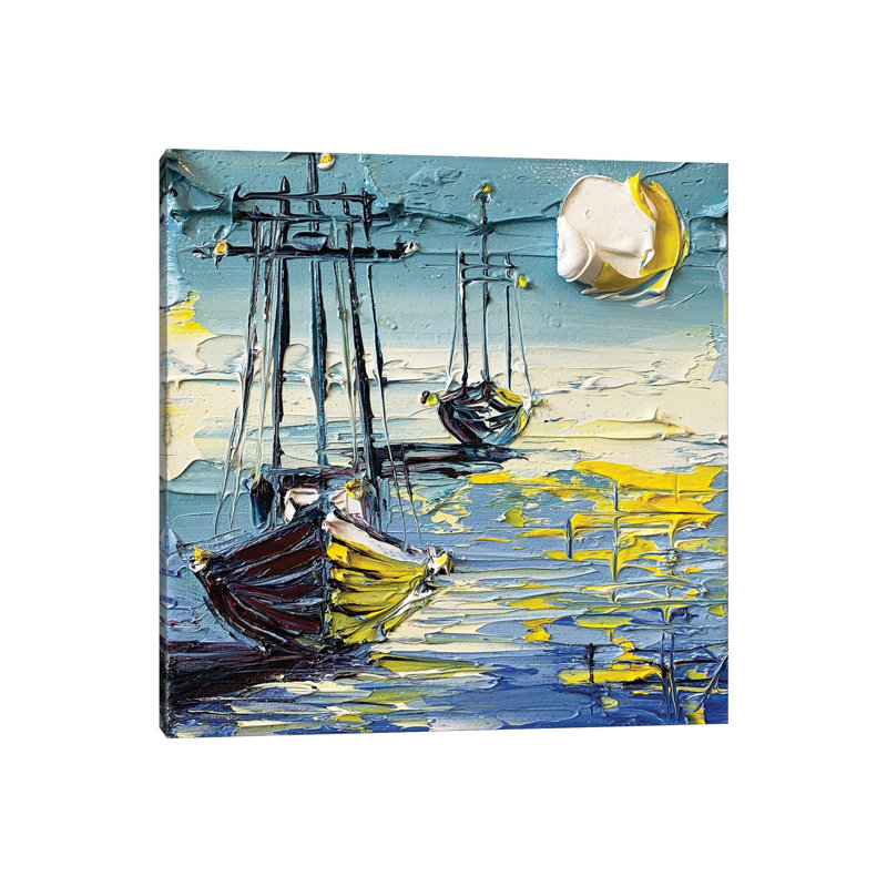 Mysterious Sea by Lisa Elley - Wrapped Canvas Painting, 30.48 cm H x 30.48 cm W