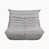 Microfibre / microsuède gris sélectionné
