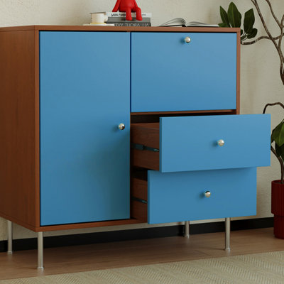 Buffet en bois manufacturé bleu