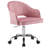 Modern Swivel Velvet Upholstered Office Chair with Armrests-866054343