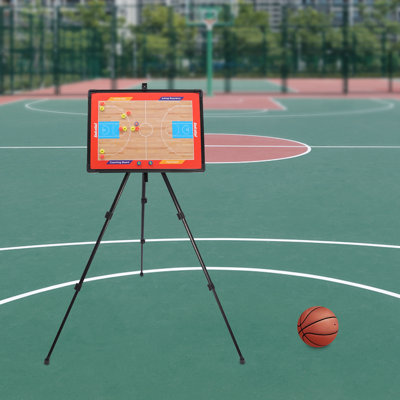 Basketball Tactical Display Board Triangle Bracket Stand Coaching Board Portable Magnetic Tactical Board for Coach Training Game