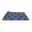 Tapis bleu tissé à la machine-753622687