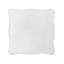 Table d'appoint rectangulaire traditionnelle blanc cassé avec tablette inférieure, pattes ornées de motifs floraux raffinés, idéale pour le salon, en peuplier et plastique, hauteur 67 cm, profondeur 80 cm