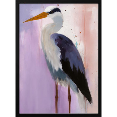 "Stork" Framed Textured Wall Art