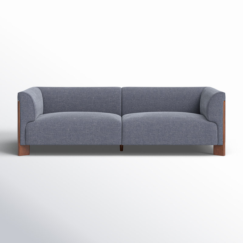 Canapé rembourré 88 po Wanetta, Gris anthracite Luna