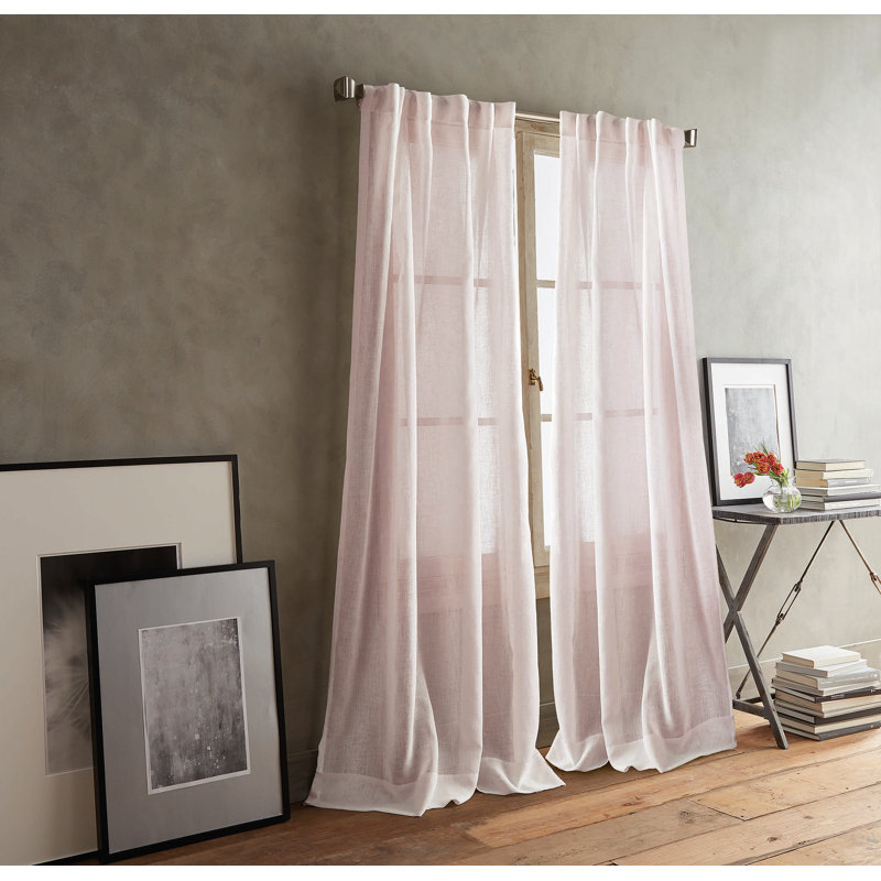 Rideaux semi-diaphanes Uni à pattes arrières Paradox, l 50 po x L 96 po, Lilas