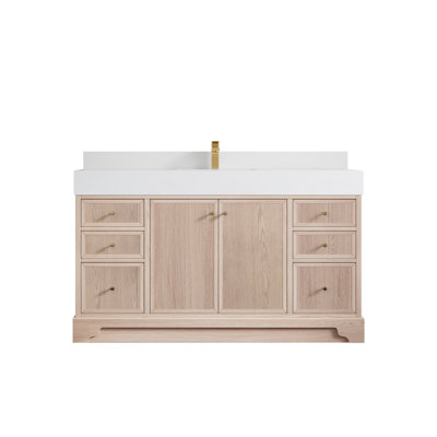 60'' Single Bathroom Vanity with Quartz Top