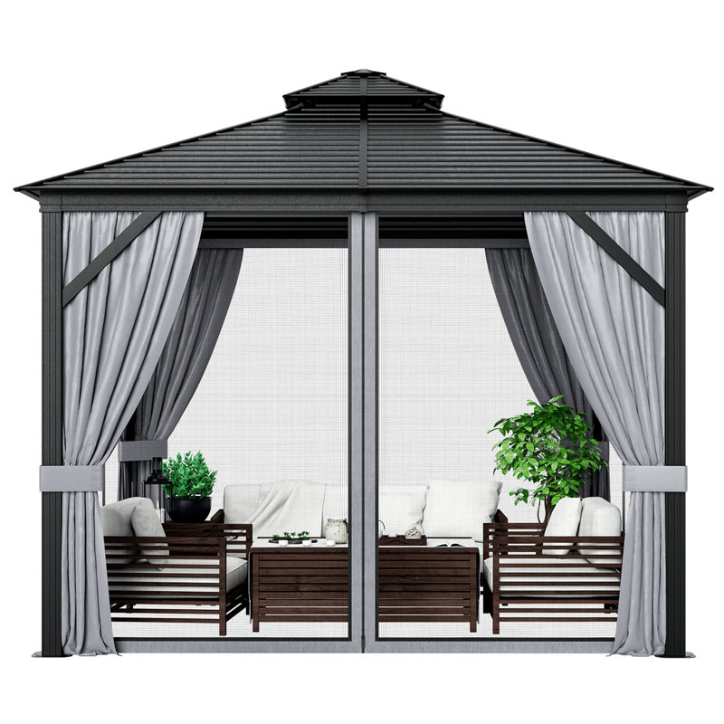 10 Ft. W x 10 Ft. D Steel Gazebo