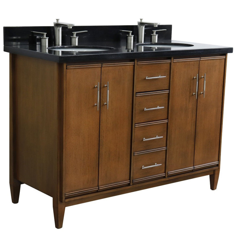 Ensemble de meuble-lavabo double 49 po Haydel, Noir