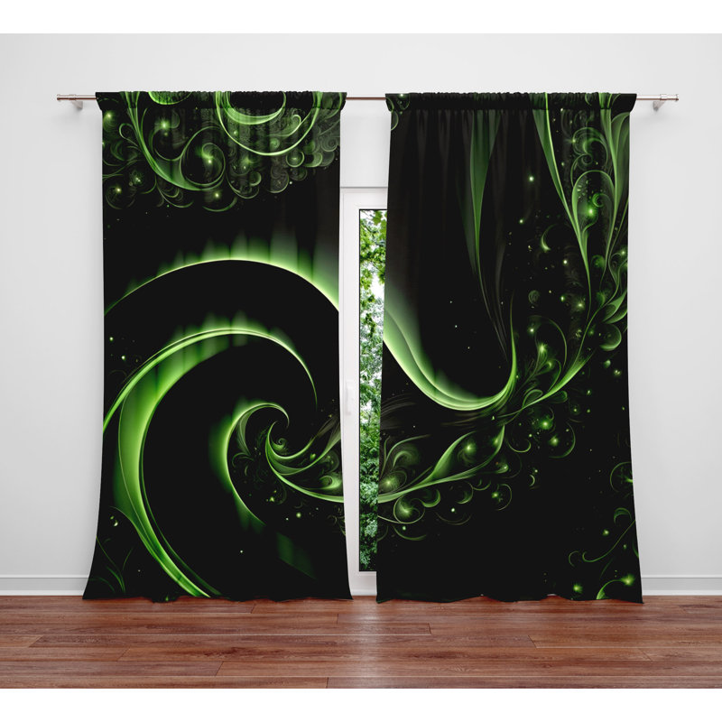 Paire de rideaux semi-transparents en polyester Ehudd, L 20 po x L 52 po