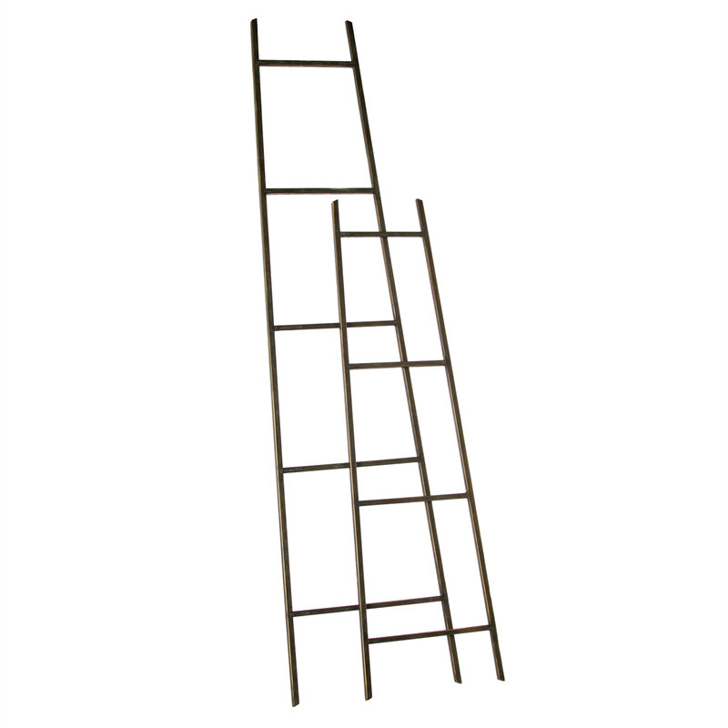 Union Rustic 2 Piece Metal Blanket & Towel Ladders Set, 1 Large & 1