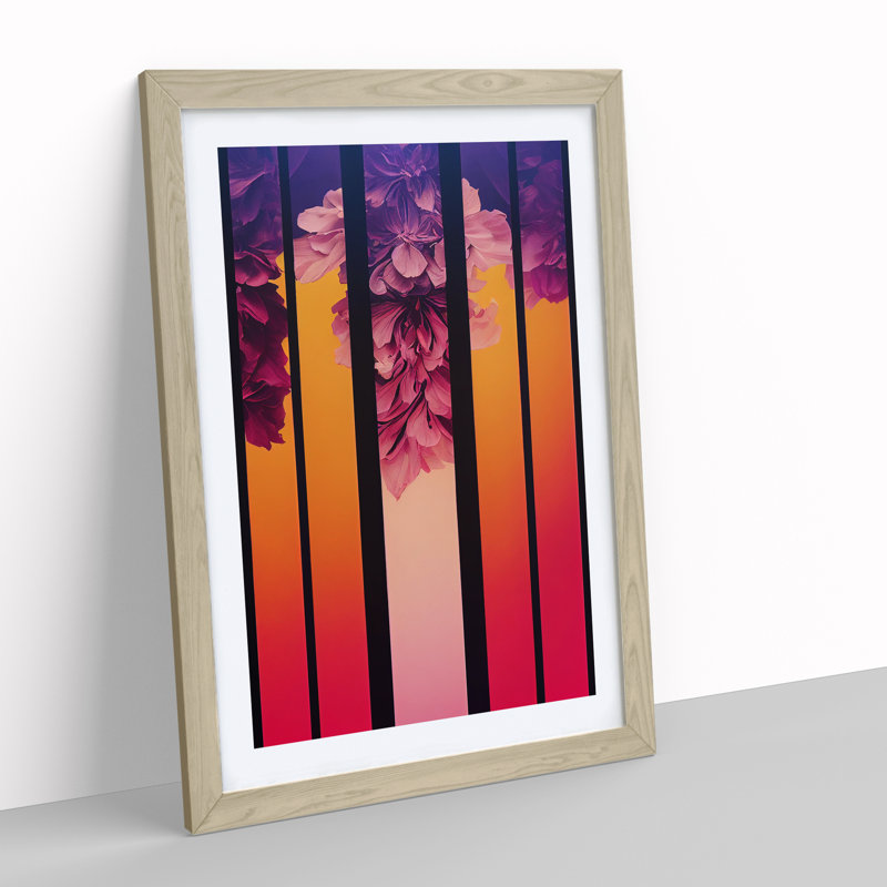 The Dynamic Flowers - Framed Print, 34cm H x 25cm W x 2cm D, Oak