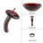 Irruption Glass Circular Vessel Bathroom Sink with Faucet-3414069-10466872