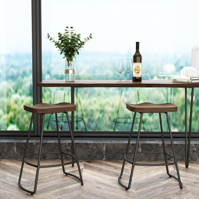 Ryalson Swivel Counter Stool with Metal Frame