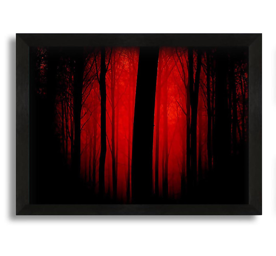 Gerahmtes Leinwandbild Blood Red Forest