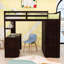 Lit mezzanine avec bureau, tiroirs et garde-robe-1245260587-1245260585
