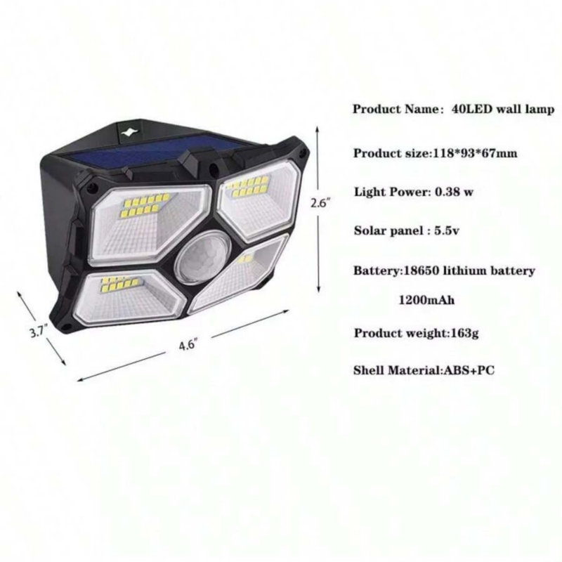 4 Pack Solar Motion Sensor Wall Light – Waterproof Outdoor Security Lamp For Yard, Garden & Patio