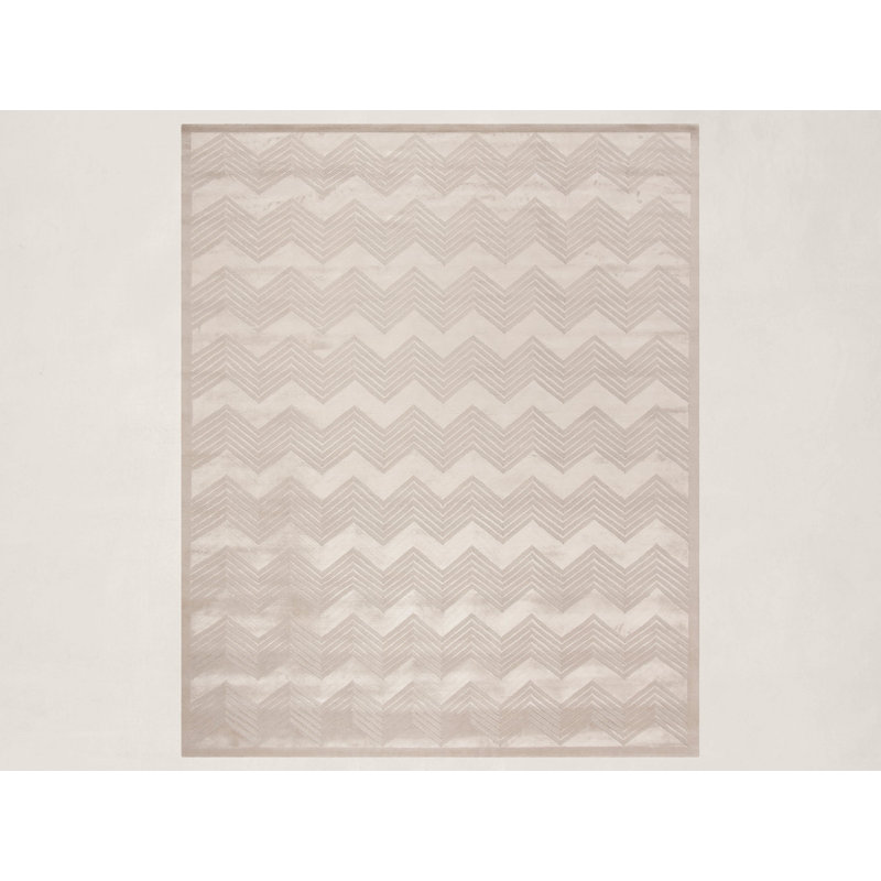Ralph Lauren Monroe Chevron Wool, Viscose Chevron Rug, Rectangle 9' x 12'
