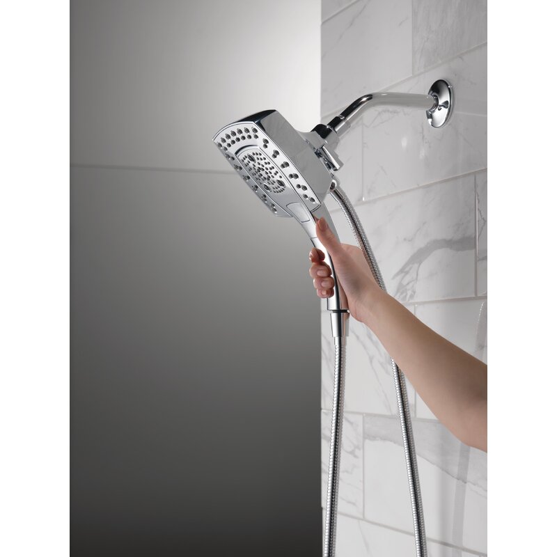 Delta Dual Shower Head with H2Okinetic Technology & Reviews | Wayfair