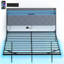 HOMCOM Bed Frame Floating Bed Frame with RGB LED Lights Grey-967113897