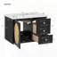 Ensemble de meuble-lavabo Mid-Century avec tiroirs en céramique