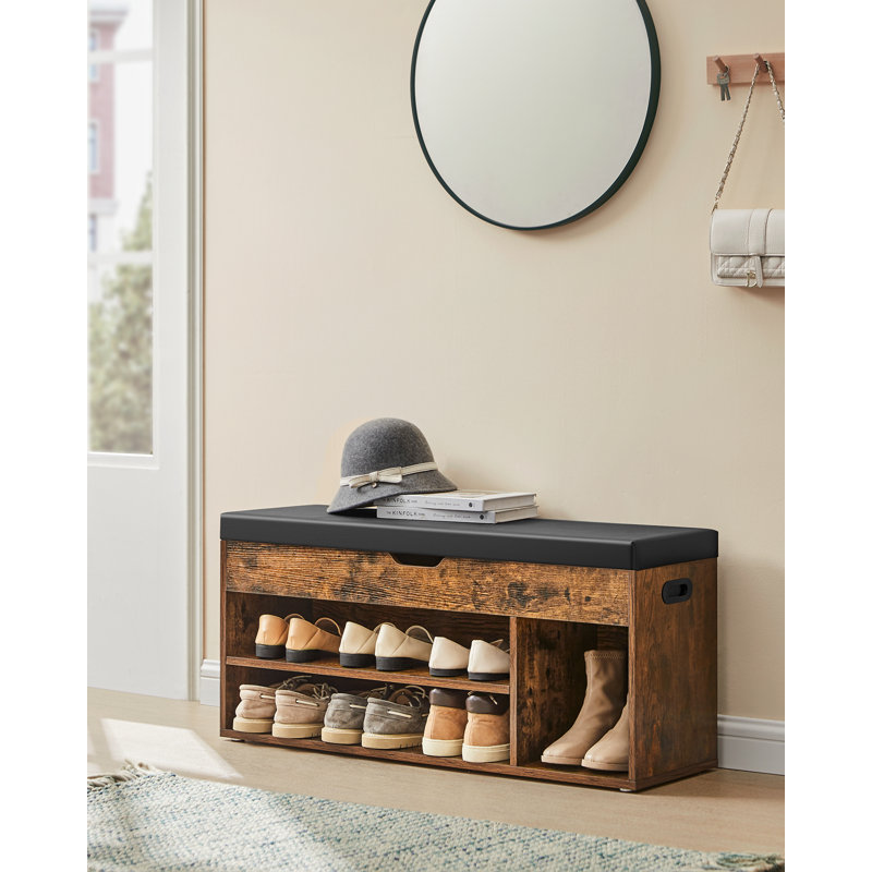 Hadid 4 -Shelf Storage Cabinet, Rustic Brown