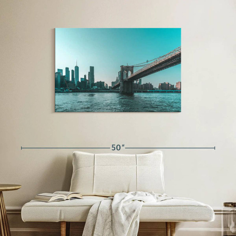 Lilie Brooklyn Bridge, lever du jour, H 26 po x l 39 po