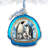 4 in. Glass Animals Penguins Bird Shatterproof Hanging Figurine Ornament