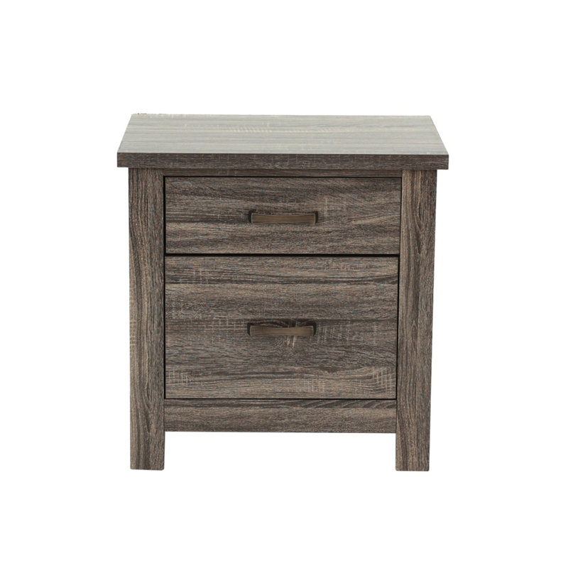 Table de chevet 2 tiroirs en bois