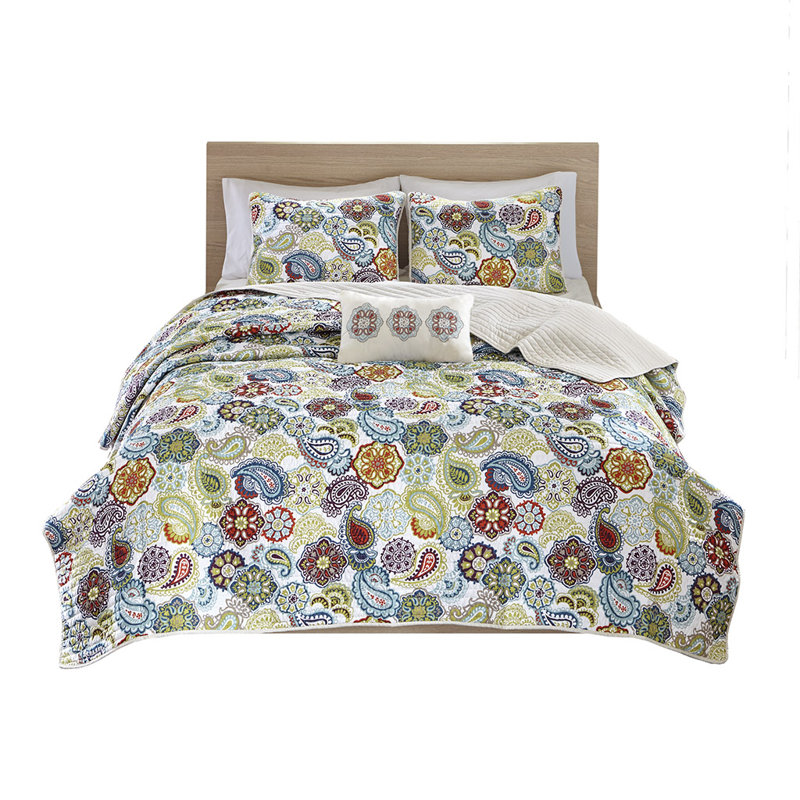 Literie Rhydian, Courtepointe simple / simple TG + 2 taies décorat