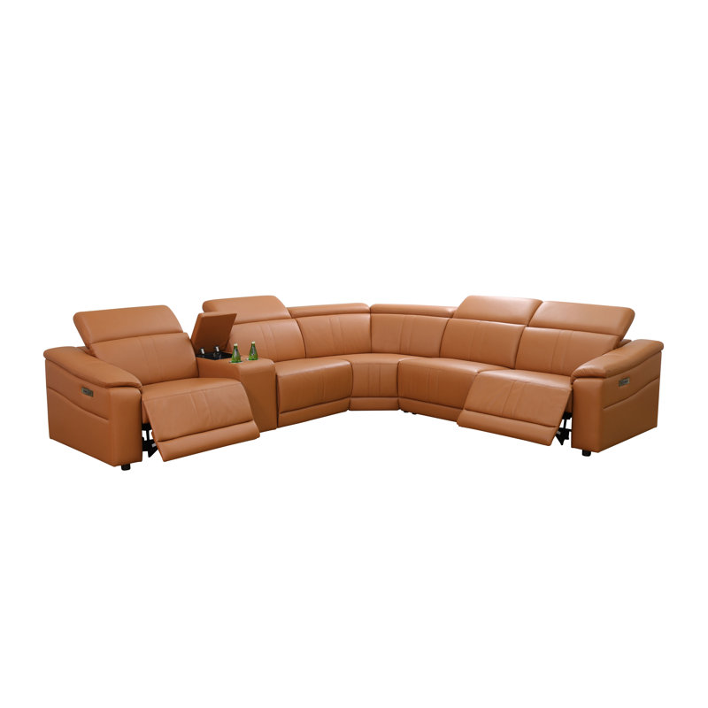 Ensemble de canapé inclinable de salon en cuir 120,4 po 120 lb