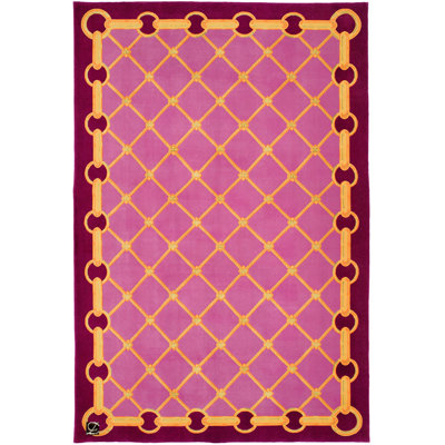Jamie Drake - 'Chain And Rope - Purple' Rug 6' X 9'