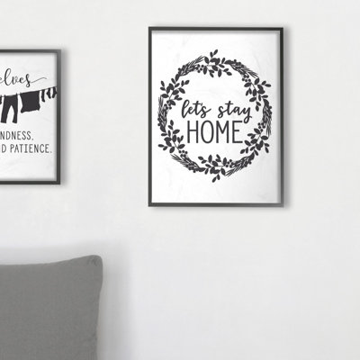 «Let's Stay Home» par Lettred and Lined - impression d'art textuel
