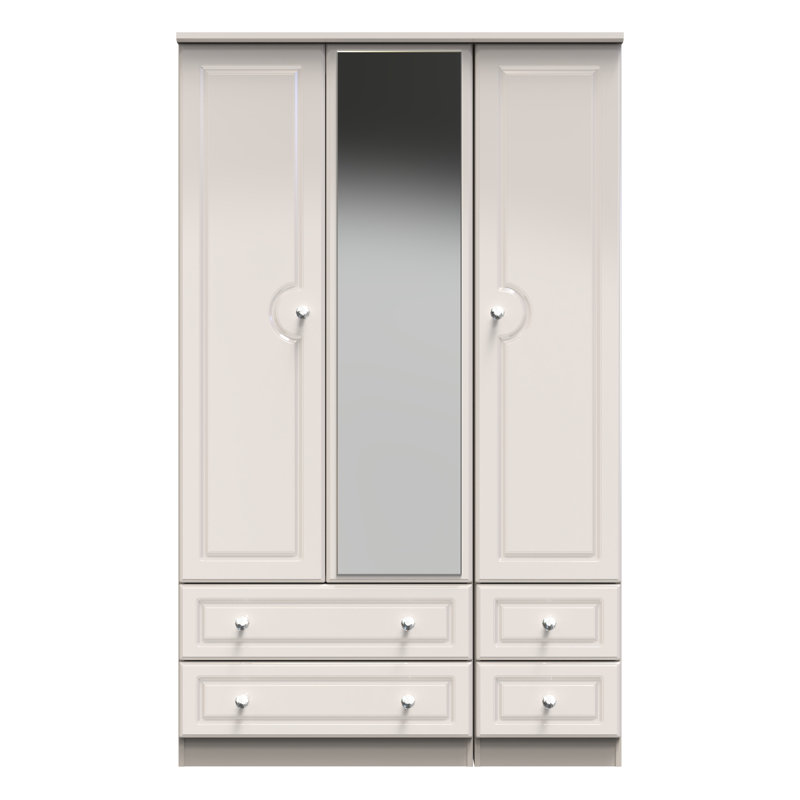 Conover Triple 4 Drawer Mirror Wardrobe, Kashmir Gloss/Kashmir